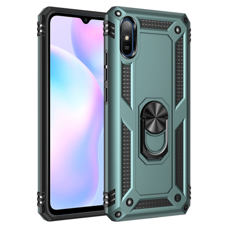 Σκληρή Θήκη Πλάτης Armor με Βάση Στήριξης για Xiaomi Redmi 9A - Χρώμα: Πράσινο