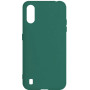 Θήκη Πλάτης Σιλικόνης Απλή για Samsung Galaxy A01 - Χρώμα: Σκούρο Πράσινο