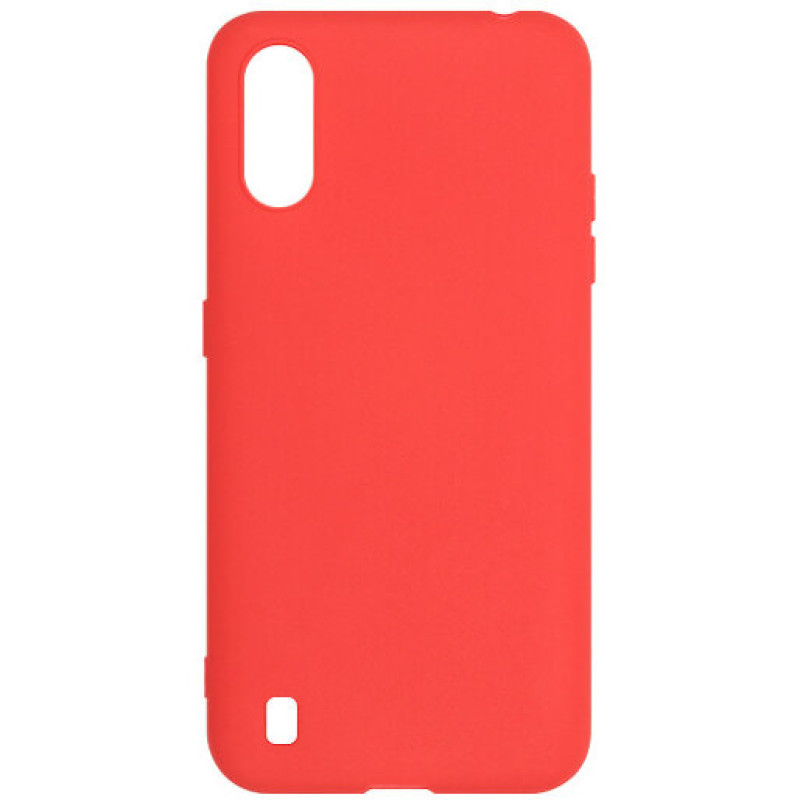 Θήκη Πλάτης Σιλικόνης Απλή για Samsung Galaxy A01 - Χρώμα: Κόκκινο