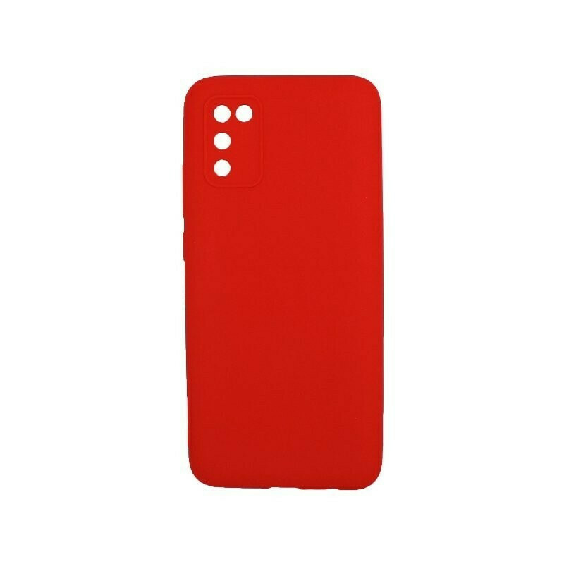 Θήκη Πλάτης Σιλικόνης Soft για Samsung Galaxy A02S - Χρώμα: Κόκκινο