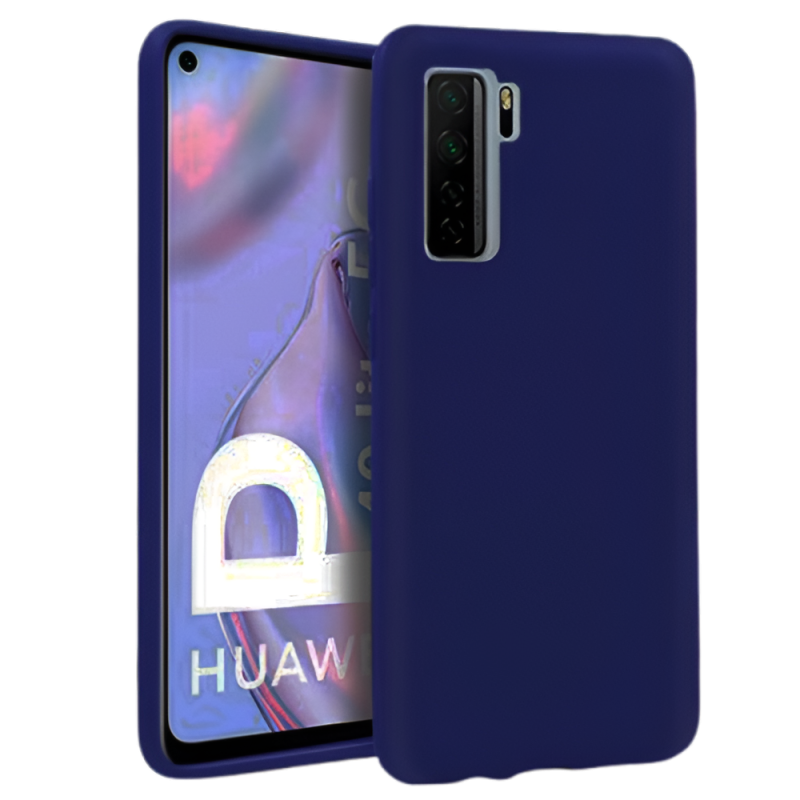 Θήκη Πλάτης Σιλικόνης Απλή για Huawei P40 Lite 5G - Χρώμα: Σκούρο Μπλέ