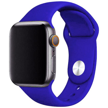 Smoothband Λουράκι Σιλικόνης με Pin για Apple Watch 42 / 44 / 45 / 49mm - Χρώμα: Μπλε