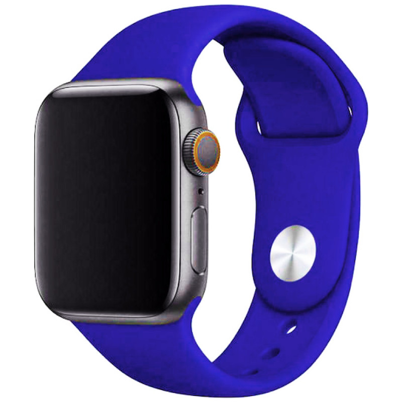 Smoothband Λουράκι Σιλικόνης με Pin για Apple Watch 42 / 44 / 45 / 49mm - Χρώμα: Μπλε