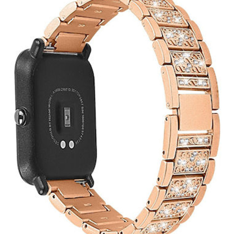 Μεταλλικό Λουράκι Strass Pattern για Apple Watch 42 / 44 / 45mm - Χρώμα: Χρυσό