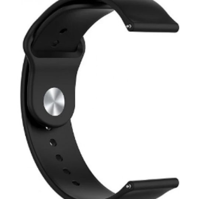 Smoothband Λουράκι Σιλικόνης με Pin για Apple Watch 38 / 40mm - Χρώμα: Μαύρο