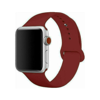 Smoothband Λουράκι Σιλικόνης με Pin για Apple Watch 42 / 44 / 45 / 49mm - Χρώμα: Μπορντό