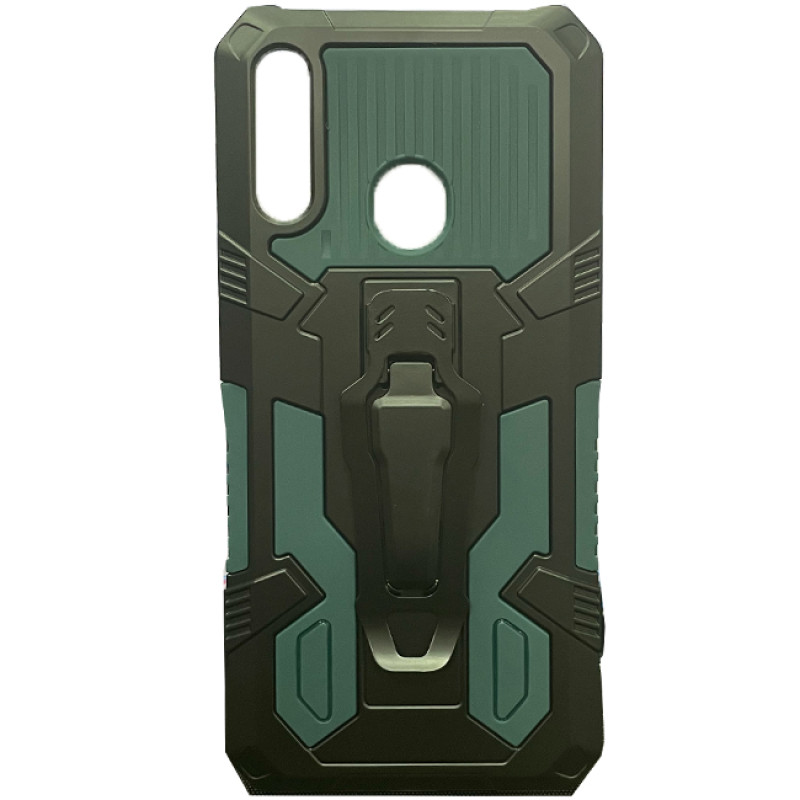 Σκληρή Θήκη Πλάτης Armor με Κλιπ για Samsung Galaxy A02s - Χρώμα: Σκούρο Πράσινο