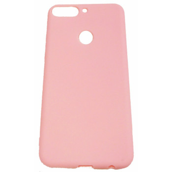 Θήκη Πλάτης Σιλικόνης Απλή για Huawei Y6 2018 - Χρώμα: Ρόζ