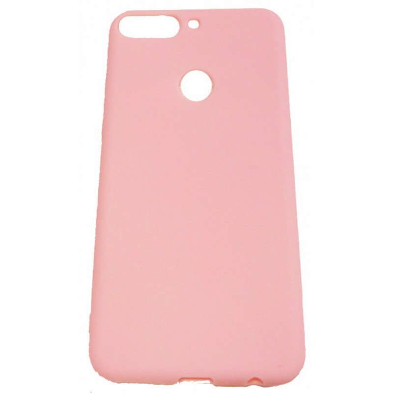 Θήκη Πλάτης Σιλικόνης Απλή για Huawei Y6 2018 - Χρώμα: Ρόζ