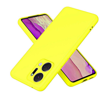 Θήκη Πλάτης Σιλικόνης Soft για Honor X7A - Χρώμα: Κίτρινο