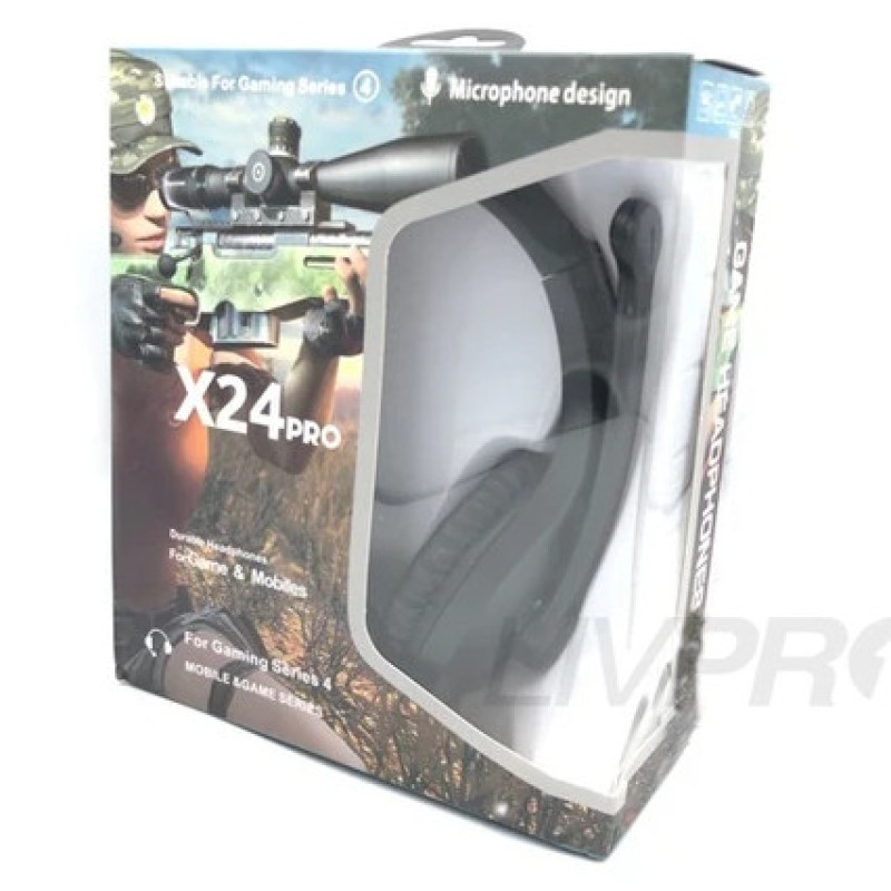 X24 Pro Durable Gaming Ενσύρματα Ακουστικά - Χρώμα: Μαύρο