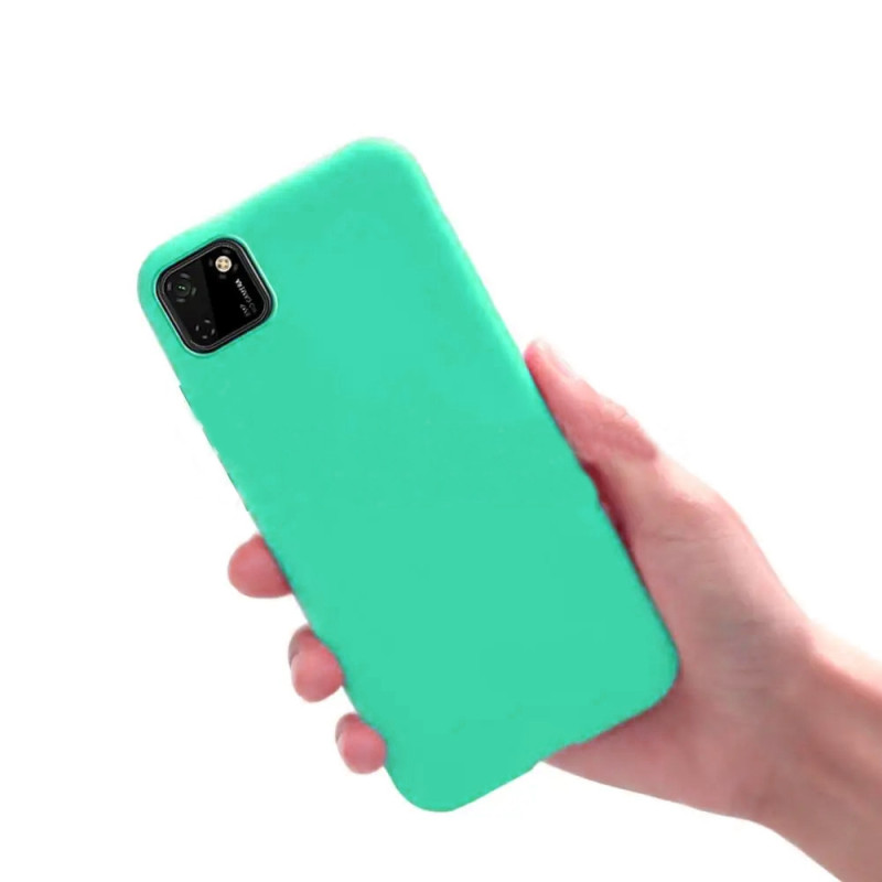 Θήκη Πλάτης Σιλικόνης Απλή για Huawei Y5P - Χρώμα: Τιρκουάζ