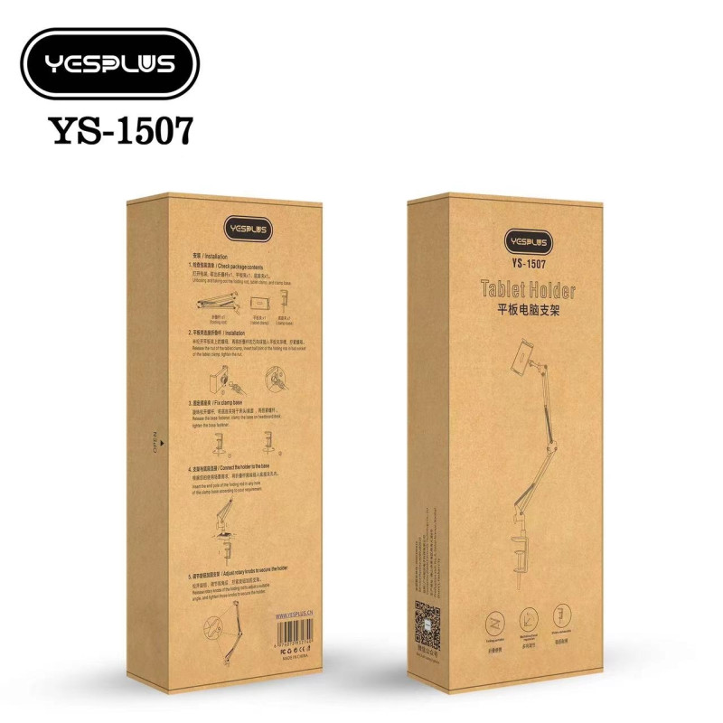 YESPLUS YS-1507 Πολυλειτουργική Βάση Τριπόδου Περιστρεφόμενη 360º για Κινητό & Tablet - Χρώμα: Μαύρο