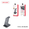 VEN-DENS VD-WLC015 Desktop Mobile Stand with Wireless Charging for Mobile / Headphones / SmartWatch 15W - Color: Black