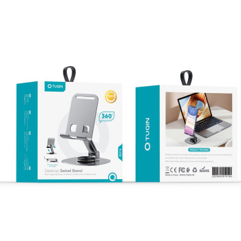 TUQIN QH16 Αναδιπλούμενη βάση Γραφείου για Κινητό & Tablet - Χρώμα: Γκρι TUQIN QH16 Αναδιπλούμενη βάση Γραφείου για Κινητό & Tablet - Χρώμα: Γκρι