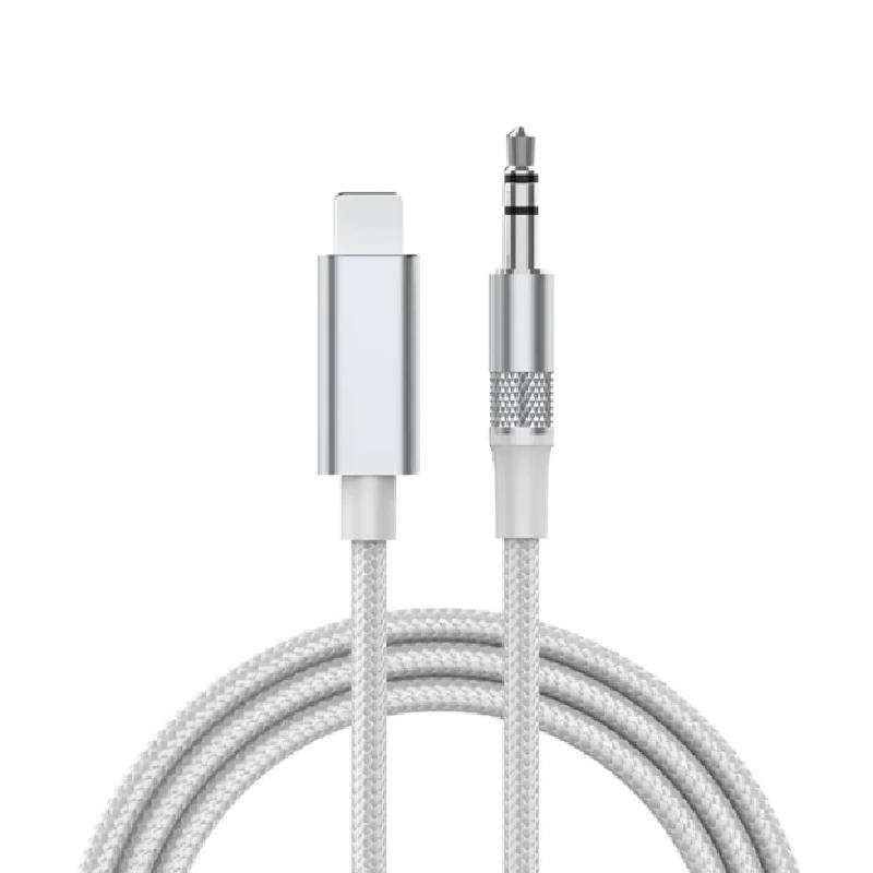 LDNIO LSY81i Καλώδιο Ήχου - AUX - Audio Jack 3.5mm Σε USB Lightning 1m - Χρώμα: Ασημί