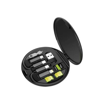 YESPLUS YS-844 High Quality Multifunctional Fast Charging Data Cable Box - Color: Black