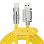BYZ X98 60W Καλώδιο Φόρτισης και Μεταφοράς Δεδομένων USB Type-C 1.2m - Χρώμα: Κίτρινο
