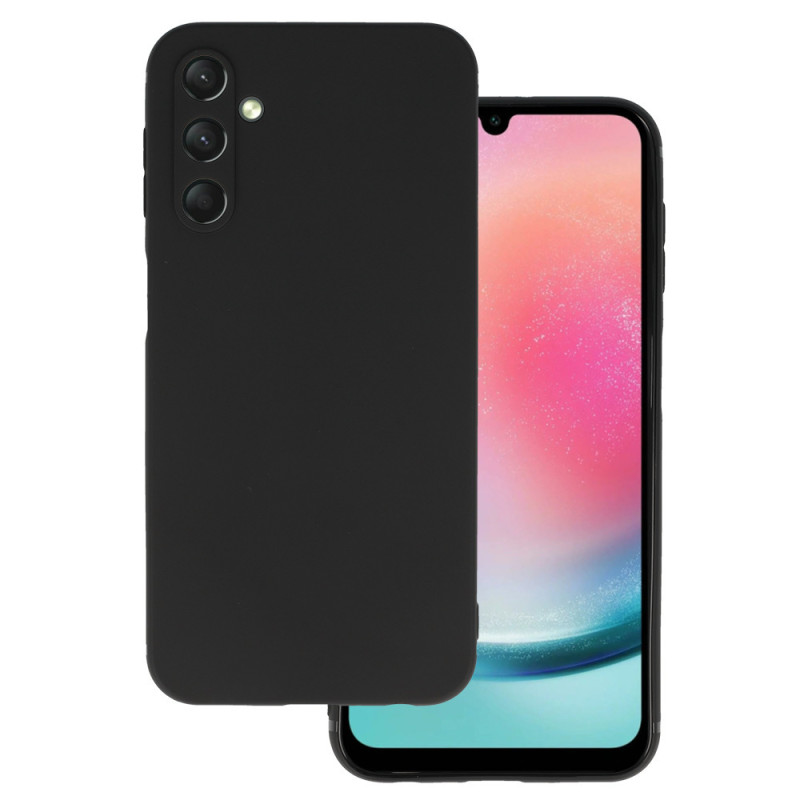 Θήκη Πλάτης Σιλικόνης Απλή για Samsung Galaxy A24 - Χρώμα: Μαύρο