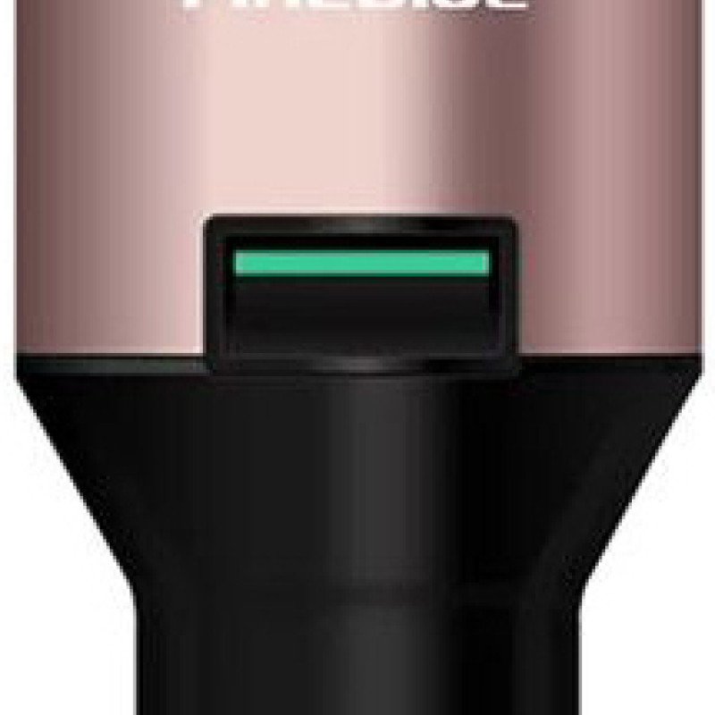 Fineblue F-458 Φορτιστής Αυτοκινήτου Συνολικής Έντασης 2.4A με μία Θύρα USB και Ακουστικά Bluetooth Χρώμα: Χρυσό Ρόζ