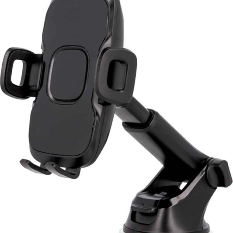MaXlife MXCH-03 Βάση Κινητού με Βεντούζα για Αυτοκίνητο με Ρυθμιζόμενα Άγκιστρα - Χρώμα: Μαύρο