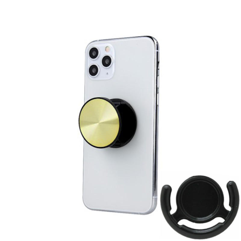 Pop Socket Κινητού με Βάση Αυτοκινήτου - Χρώμα: Χρυσό