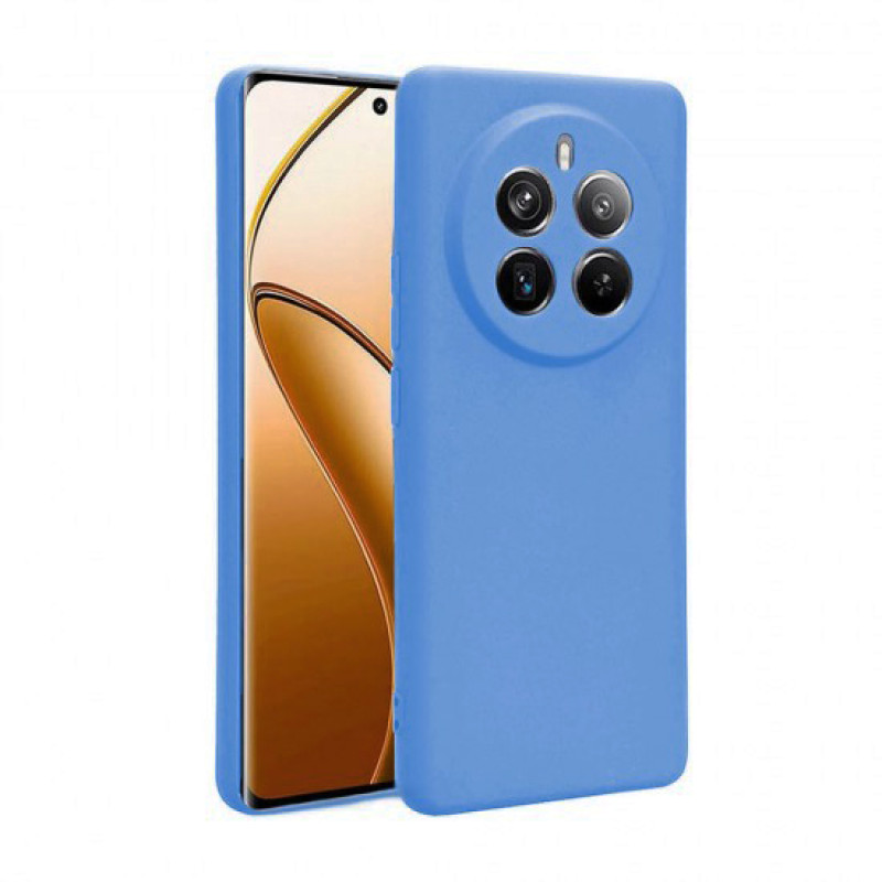Θήκη Πλάτης Σιλικόνης Απλή για Realme 12 Plus 5G - Χρώμα: Μπλε