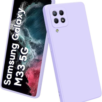 Θήκη Πλάτης Σιλικόνης Απλή για Samsung Galaxy M33 - Χρώμα: Λιλά