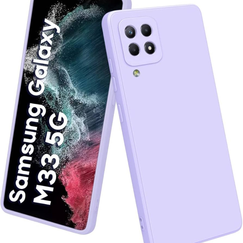 Θήκη Πλάτης Σιλικόνης Απλή για Samsung Galaxy M33 - Χρώμα: Λιλά