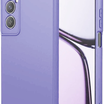 Θήκη Πλάτης Σιλικόνης Απλή για Realme C65 - Χρώμα: Λιλά