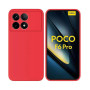 Θήκη Πλάτης Σιλικόνης Soft για Xiaomi Poco F6 Pro - Χρώμα: Κόκκινο