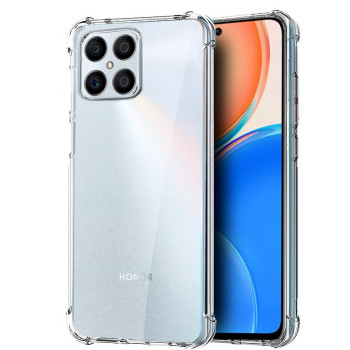 Θήκη Πλάτης Σιλικόνης Anti Shock για Huawei Honor X8 - Χρώμα: Διάφανο