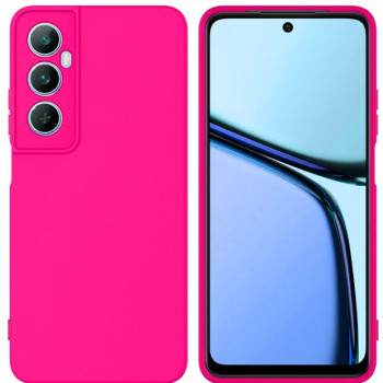 Θήκη Πλάτης Σιλικόνης Απλή για Realme C65 - Χρώμα: Φούξια