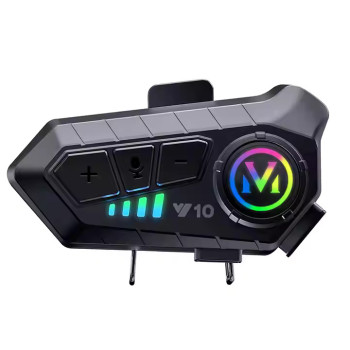 Y10 Ενδοεπικοινωνία Μονή για Κράνος Μηχανής με Bluetooth V5.3 - Χρώμα: Μαύρο