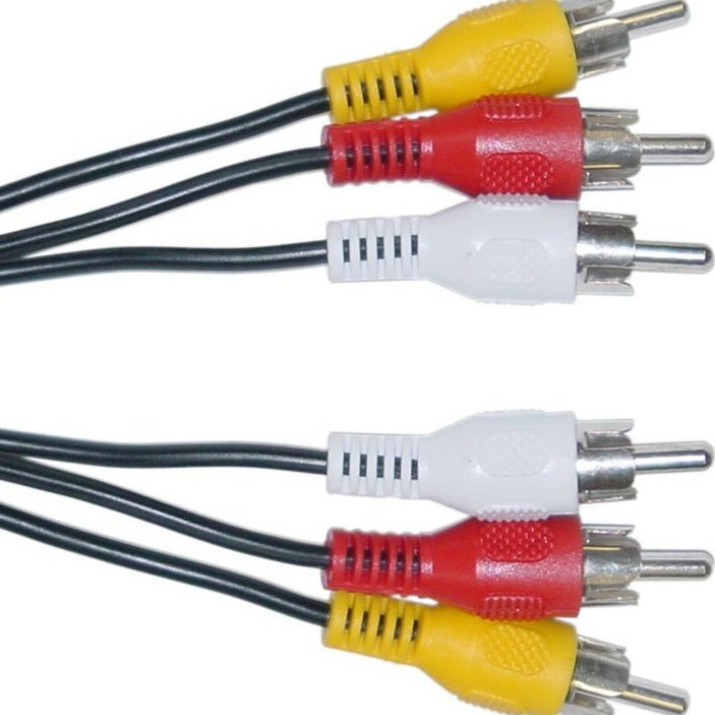 Καλώδιο 3x RCA Male - 3x RCA Male 1.5m - Χρώμα: Μαύρο