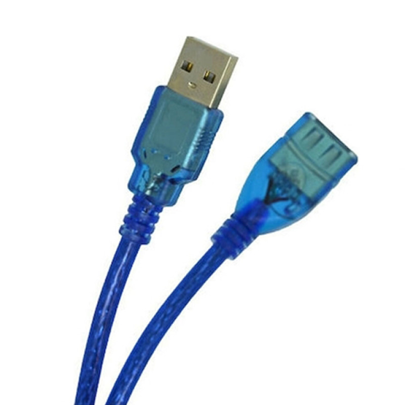Καλώδιο USB-A Female σε USB-A Male 25cm - Χρώμα: Μπλε