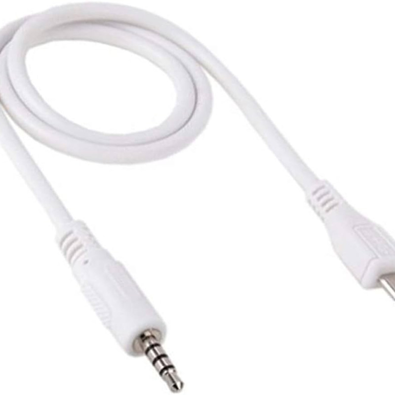Καλώδιο 3.5mm Jack Male σε Micro USB Male 78cm - Χρώμα: Άσπρο