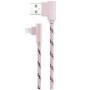 Καλώδιο Φόρτισης Awei CL-92 2m Lightning L Type Fast Charging Data Cable - Χρώμα: Χρυσό Ροζ