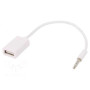 Καλώδιο Αντάπτορας Audio Cable 3.5mm Male σε USB Female - Χρώμα: Άσπρο