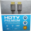 Καλώδιο Premium HDMI 1.4 Male σε HDMI Male 5m (Επιχρυσωμένο) - Χρώμα: Μαύρο