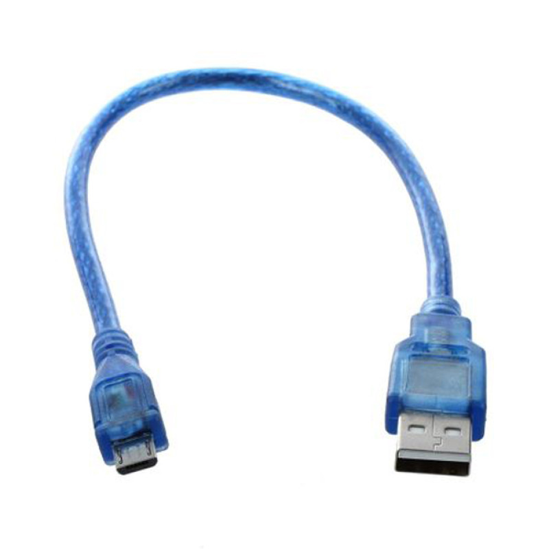 Καλώδιο USB-A Male σε Micro USB Male 25cm - Χρώμα: Μπλε