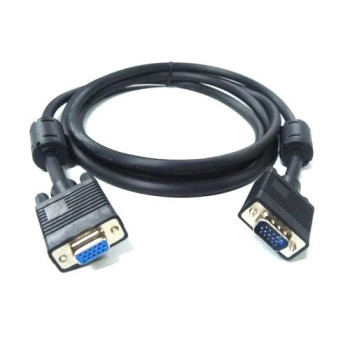 Καλώδιο VGA Male σε VGA Female 15PIN 1.5m - Χρώμα: Μαύρο