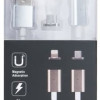 Καλώδιο Μαγνητικό LED USB σε Lightning 1m - Χρώμα: Ασημί