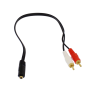 Καλώδιο RCA Stereo σε Jack 3.5mm 1.5m - Χρώμα: Μαύρο