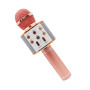 Ασύρματο Μικρόφωνο WS-858 Wireless Bluetooth Karaoke Handheld Microphone USB KTV Player Bluetooth Mic Speaker Record Music - Χρώμα: Ροζ Χρυσό