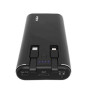 PZX V23 Power Bank 20000Mah με Διπλά Καλώδια Ενσωματωμένα σε Type C και Lightning Cables - Χρώμα: Μαύρο