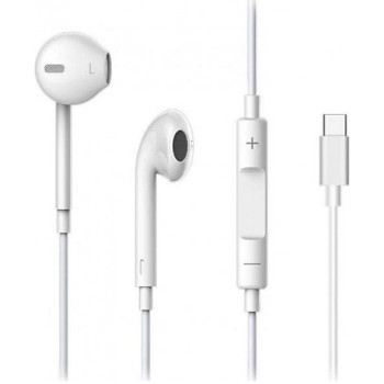 PZX 1573 Ακουστικά Type-C Handsfree / Earphone - Xρώμα: Λευκό