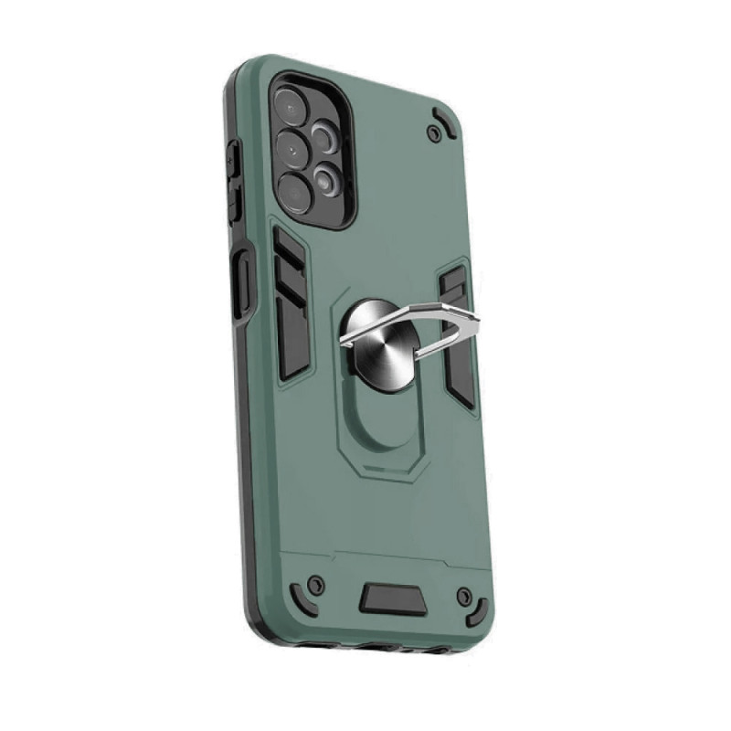 Σκληρή Θήκη Πλάτης New Armor με Βάση Στήριξης για Xiaomi Redmi Note 13 5G - Χρώμα: Σκούρο Πράσινο