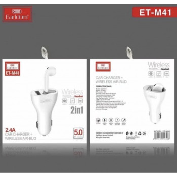 Earldom ET-M41 In-ear Handsfree Ακουστικά με Βύσμα 3.5mm - Χρώμα Λευκό