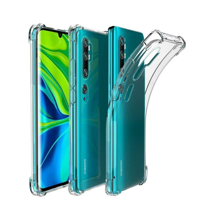 Θήκη Πλάτης Σιλικόνης Anti Shock για Xiaomi Mi Note 10/10 Pro - Χρώμα: Διάφανο